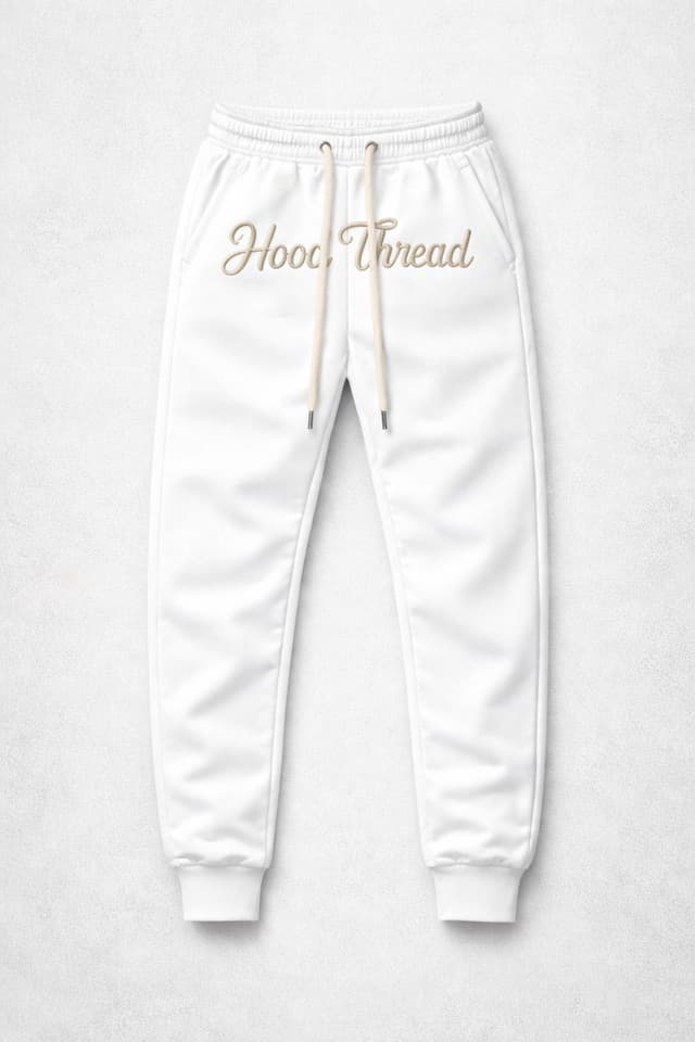 Hood Thread Signature Black Joggers