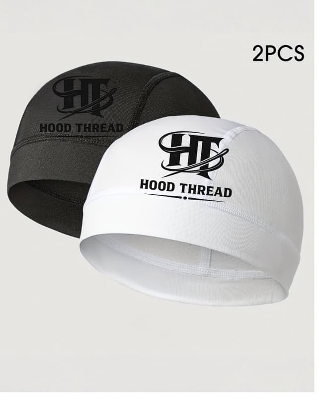 Hood Thread Premium Wave Cap Set (2PCS) β Black & White